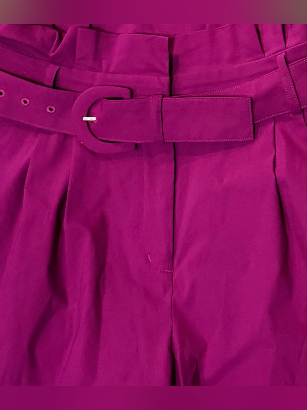 Express High Waist Belted Paper Bag Waist Wide Leg Pants Sz 2 - Picture 6 of 6